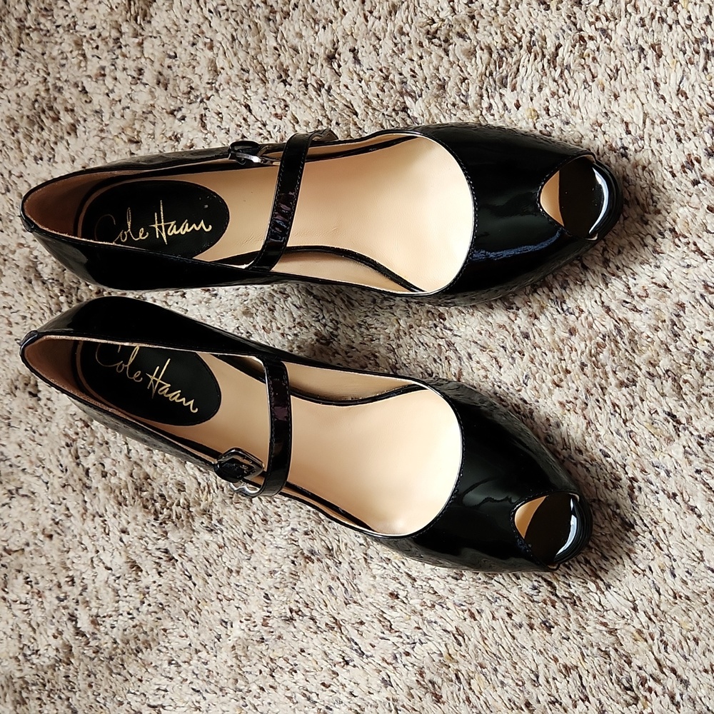 Black Patent Leather Pumps, Cole Haan
